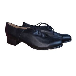 Bloch Techno Tap 1T 2H Shoe Black Leather Oxford Lace Up Size 11.5